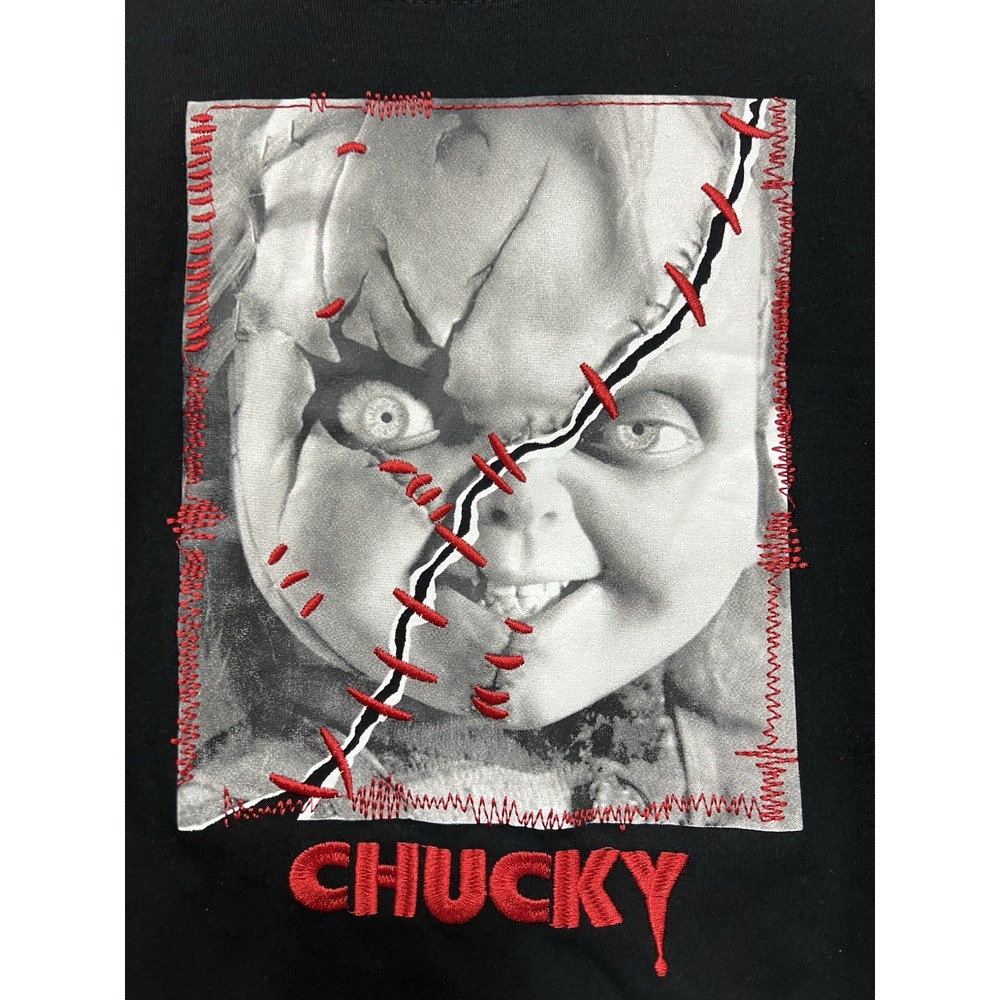 Chucky‎ T-Shirt Size Women's Medium Junior XL CROP EMBROIDRED horror Scary Movie